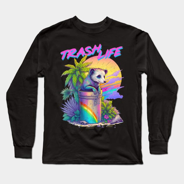 Trash Life Long Sleeve T-Shirt by DankFutura